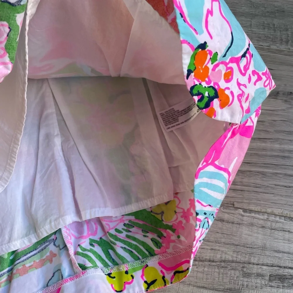 Lilly Pulitzer X Target Floral Shift Dress Pink/Green/Blue Sleeveless SZ Kids L